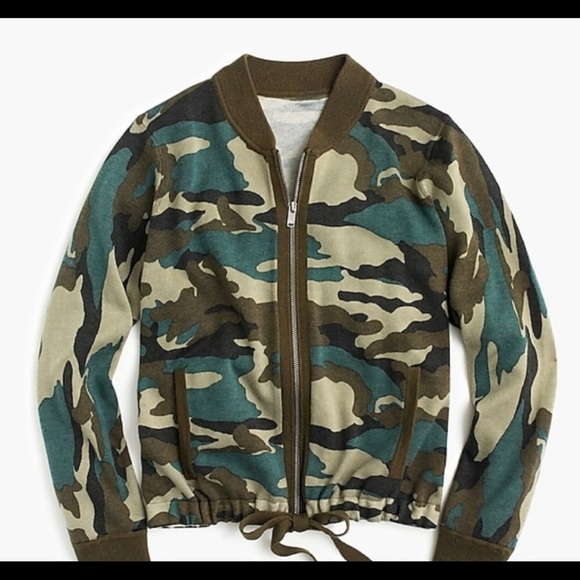 J. Crew Jackets & Blazers - 🌺🌺J.Crew knitted camo bomber cardigan 🌺🌺